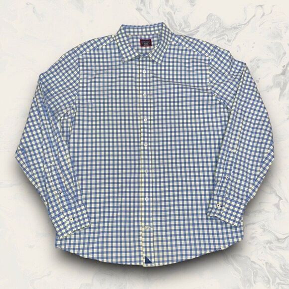 UNTUCKit Blue Yellow Long Sleeve Cotton Button Down Men’s Size XXL - Picture 1 of 6